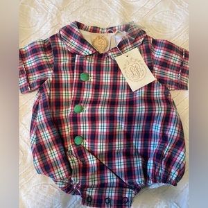 The Beaufort Bonnet Co Plaid Bubble 0-6 months